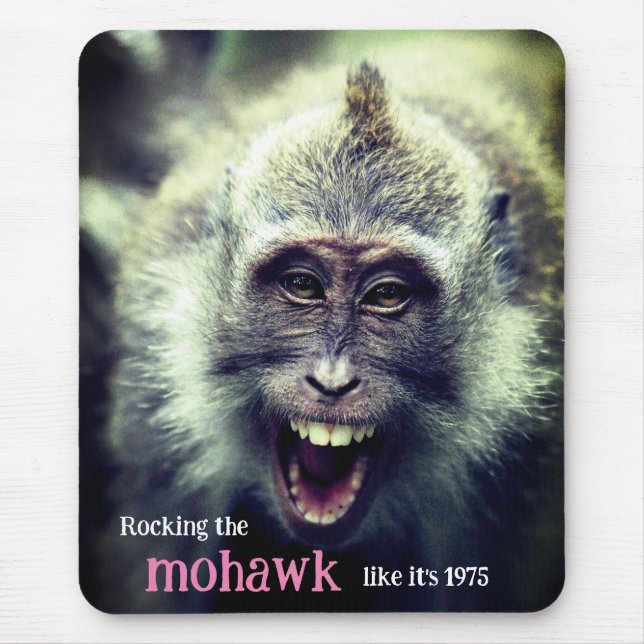Mousepad Foto de macaco engraçado (Frente)