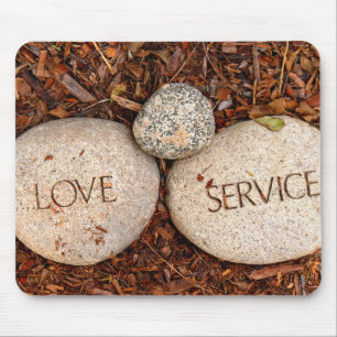 Mousepad Foto de Pedras Espirituais de Amor e Serviço