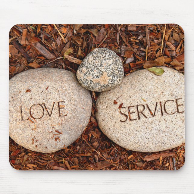 Mousepad Foto de Pedras Espirituais de Amor e Serviço (Frente)