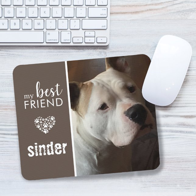 Mousepad Foto de Pet do Meu Melhor Amigo Personalizada (My Best Friend Pet Photo Personalized Mouse Pad)