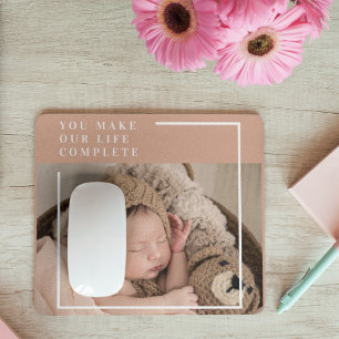 Mousepad Foto do bebê moderno   Você Faz Minha Vida Compl