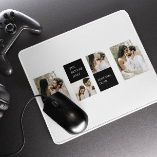 Mousepad Foto do Casal de Colagem Presente de Namorados