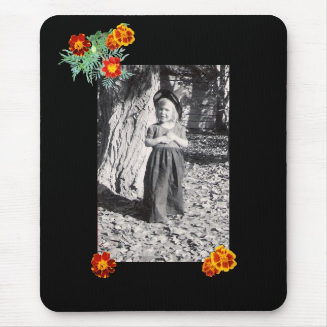 Mousepad Foto do Figurino de Halloween Marigolds Black Mous (Frente)