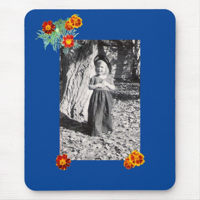 Mousepad Foto do Figurino de Halloween Marigolds Blue Mouse (Frente)