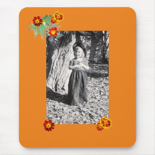Mousepad Foto do Figurino de Halloween Marigolds Orange Mou (Frente)