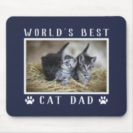 Mousepad Foto do Melhor Pai de Gato do Mundo Impressões de