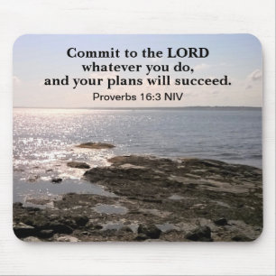 Mousepad Foto do Oceano Atlântico com sucesso de Bíblia Ver