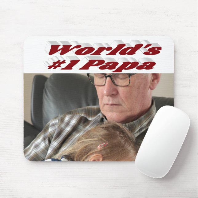 Mousepad Foto do Papa com texto burgundy (Com mouse)