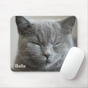 Mousepad Foto do rosto da Gatinho da Cinza de Cute Personal
