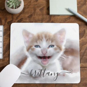 Mousepad Foto do seu adorável gatinho de estimação da famíl