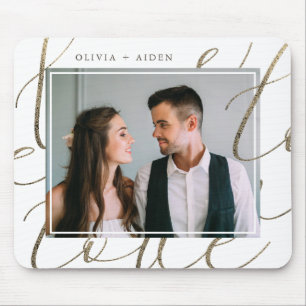 Mousepad Foto e nome do script Elegant Love