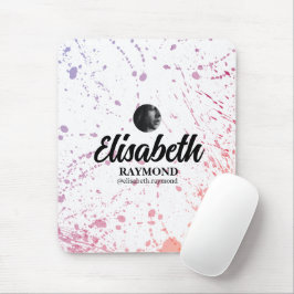 Mousepad Foto e nome do Splatter Watercolor