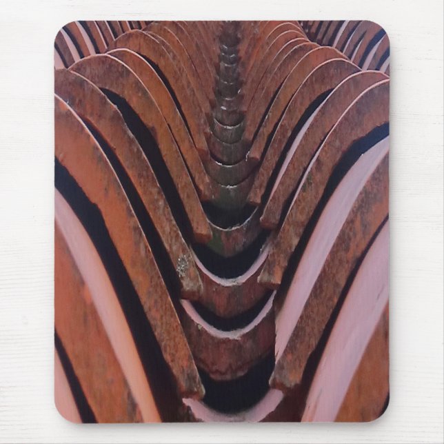 Mousepad Foto interessante, azulejos de telhado com perspec (Frente)