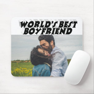 Mousepad Foto namorado com texto preto