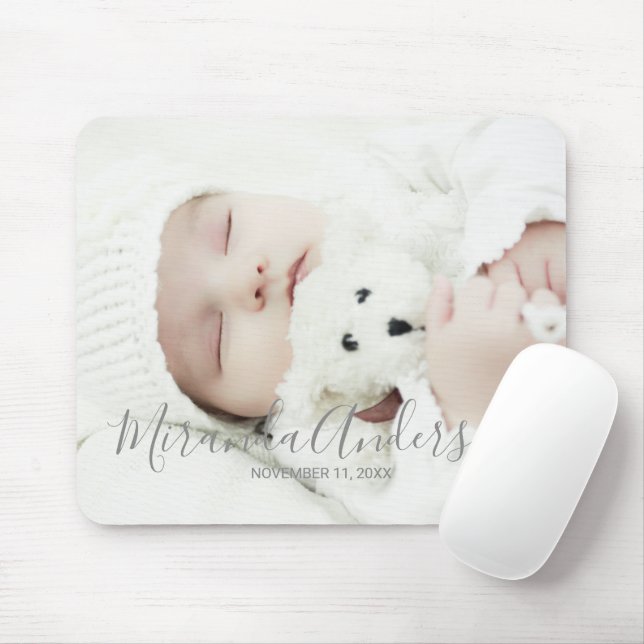 Mousepad Foto personalizada com nome e texto personalizados (Com mouse)