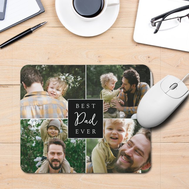Mousepad Foto personalizada da família do melhor Pai (Criador carregado)
