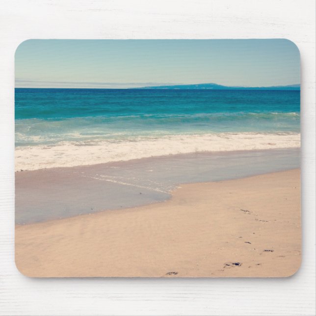 Mousepad Foto Personalizada Da Praia De Teal Turquoise Cêni (Frente)