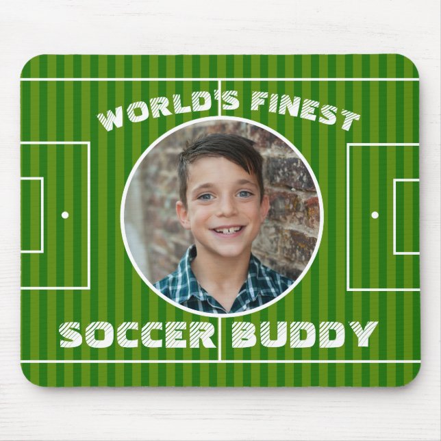 Mousepad Foto personalizada de campo do futebol verde moder (Frente)