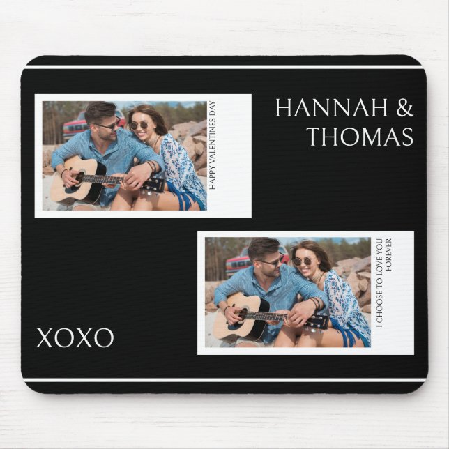 Mousepad Foto personalizada do Dia de os namorados mínimo p (Frente)