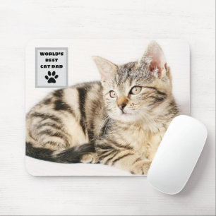 Mousepad Foto personalizada do melhor Pai de gatos do mundo