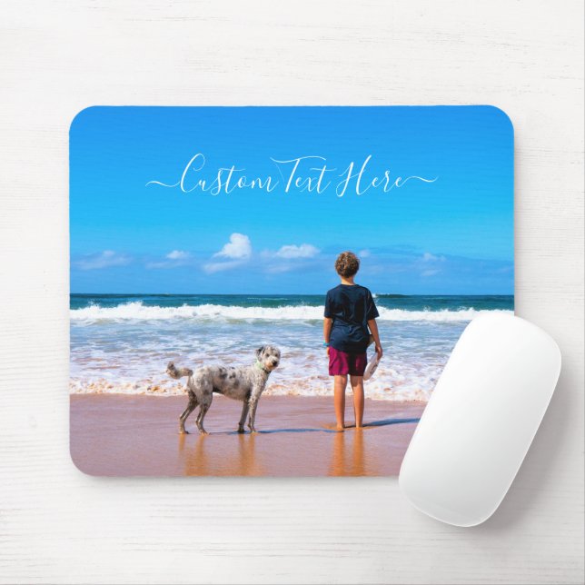 Mousepad Foto personalizada do mouse com suas fotos e texto (Com mouse)