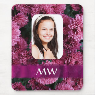 Mousepad Foto personalizada floral rosa