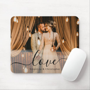 Mousepad Foto personalizada ou Casal com script Love