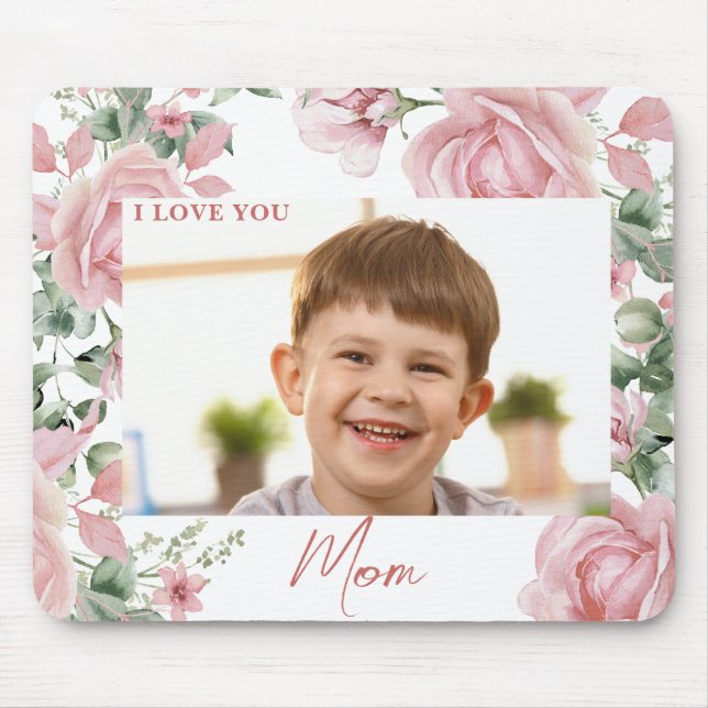 Mousepad Foto Personalizada Rosa Rosa  (Frente)