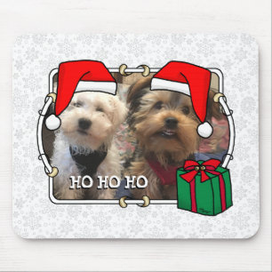 Mousepad Foto personalizada Santa Hat Pet HO HO