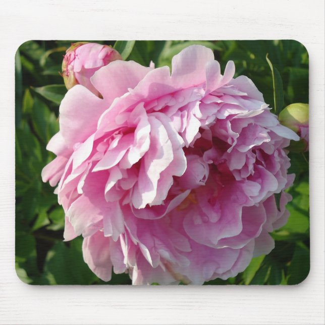 Mousepad Foto rosa de Peony caseiro caseiro caseiro floral (Frente)