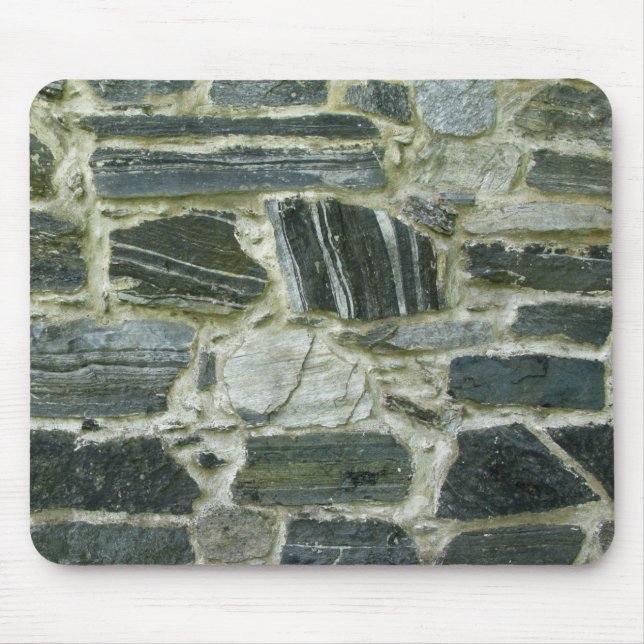 Mousepad Foto velha da parede de pedra (Frente)