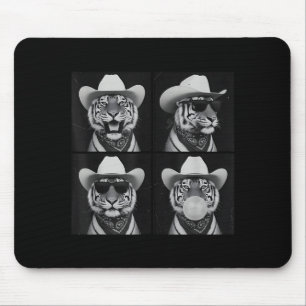 Mousepad Fotocabine Tigre Selfie Com Óculos De Sol Chapéu D