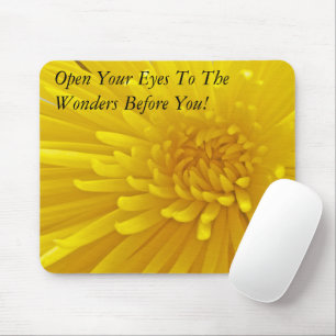 Mousepad Fotografia amarela Spiky da dália