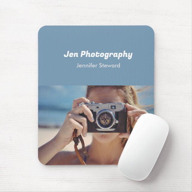 Mousepad Fotografia azul personalizada (Com mouse)