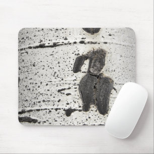 Mousepad Fotografia branca Quaking do latido de árvore de