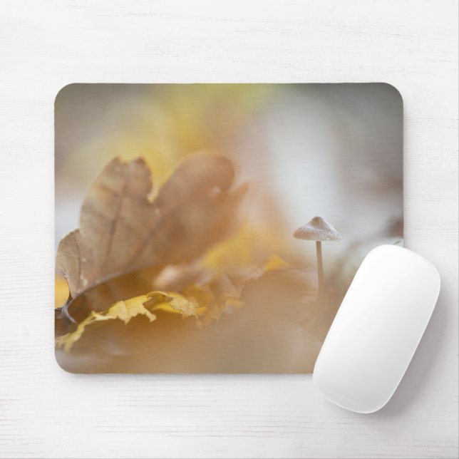 Mousepad Fotografia da natureza do pequeno cogumelo (Com mouse)