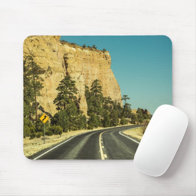 Mousepad Fotografia da paisagem da estrada (Com mouse)