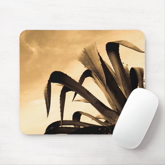 Mousepad Fotografia da Planta Espanhola Sepia Aloe (Com mouse)