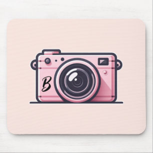 Mousepad Fotografia de Tiro Instantâneo Rosa na Moda 