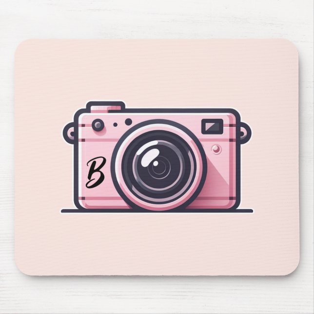 Mousepad Fotografia de Tiro Instantâneo Rosa na Moda  (Frente)