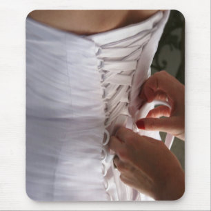 Mousepad Fotografia do vestido de casamento do laço da mã