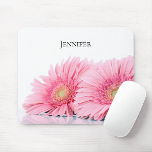 Mousepad Fotografia Elegante de Gerbera Daisies Rosa