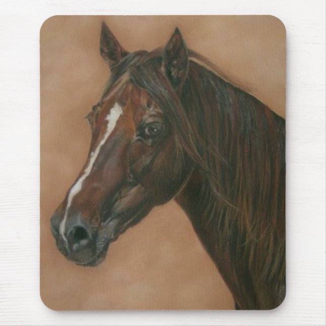 Mousepad fotografia equina do cavalo castanho-castanho (Frente)