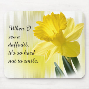 Mousepad Fotografia oral Primavera de citação de Daffodil
