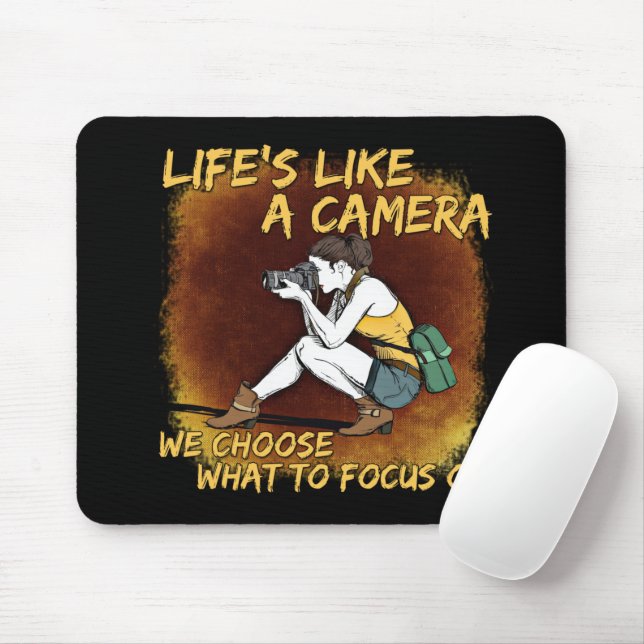 Mousepad Fotografia - Vida Como Um Fotógrafo De Câmera (Com mouse)