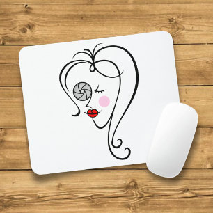 Mousepad Fotógrafo feminino