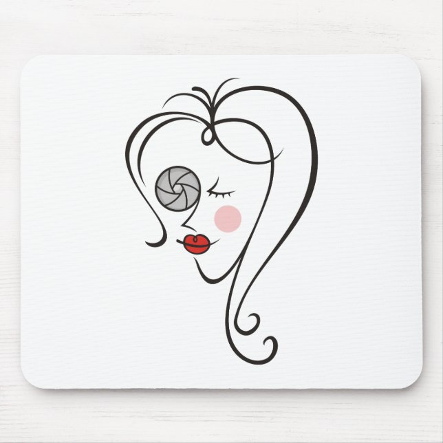 Mousepad Fotógrafo feminino (Frente)