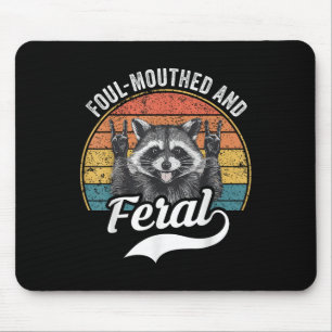 Mousepad Foul Moutht E Feral Raccoon Meme Piada