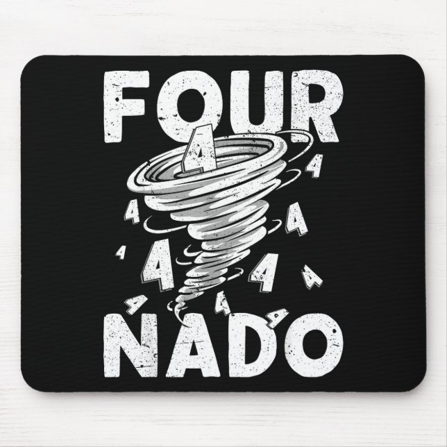 Mousepad Four Nado Fournado 4th Birthday 4 Years Old  (Frente)