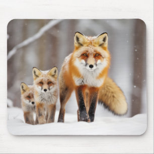 Mousepad Fox Animal Family Despertando Natureza